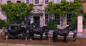 Colonel Brandon leaving Mrs Jennings' house with the Dashwoods. The scene I watched being filmed.