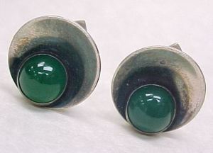 Chysoprase earrings.