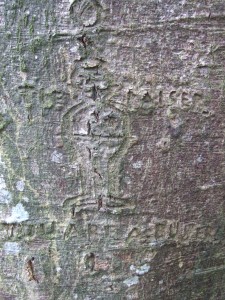 Detail of the figure with his spiked helmet, belt and buttons.