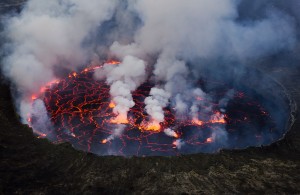 The lava lake at Mt Nyiragongo in the Democratic Republic of Congo. Photo by Cai Tjeenk Willink.