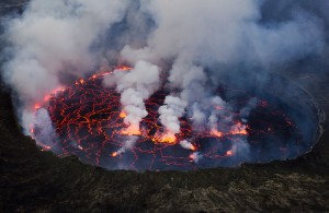 The lava lake at Mt Nyiragongo in the Democratic Republic of Congo. Photo by Cai Tjeenk Willink.