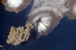 Mt Cleveland in Alaska. Photo by Jeffrey N. Williams from abaord the International Space Station. This was an APOD!