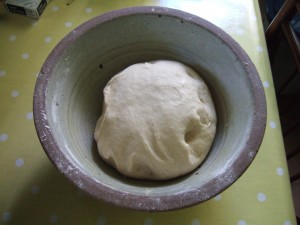 After kneading, ready for proving.