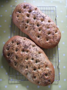 Ready to eat, with dried rosemary sprigs and sea salt.