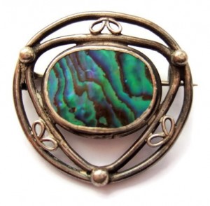 Silver and abalone brooch (SOLD).