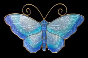 David-Andersen neamel and silver with vermeil butterfly brooch, c. 1950. Sold at Tadema Gallery.