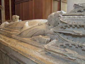 The 14th century tomb of King Aethelstan (c.893/895-939 AD), who is buried in an unknown spot somewhere in the Abbey grounds.