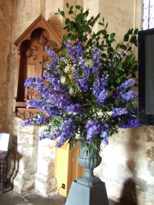 Flowers in the entrance to the Abbey.