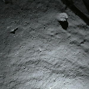 Photo taken by Philae from about 40m above the surface of the comet, just prior to Phiale's landing.