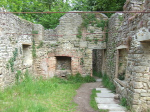 Another ruined cottage. The tie bars are holding the walls upright - without the roof they have started to spread quite markedly.