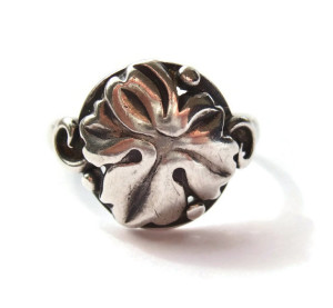A vintage Danish 830 silver ring by S. Chr. Fogh of Copenhagen, for sale in my Etsy shop. Click on photo for details.