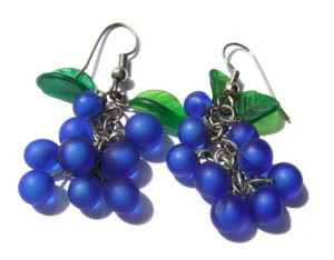 Grape earrings, for sale in my Etsy shop. Click on photo for details.