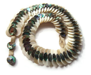 Victorian mother of pearl and abalone necklace.
