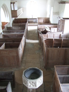 View from the west gallery of the chancel and the gallery on the north side of the church.