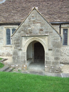 The 14th century porch.