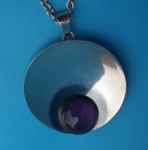 N E From amethyst pendant. For sale at JohnKelly1880.co.uk: click on photo for details. Diameter 42 mm. Design # 