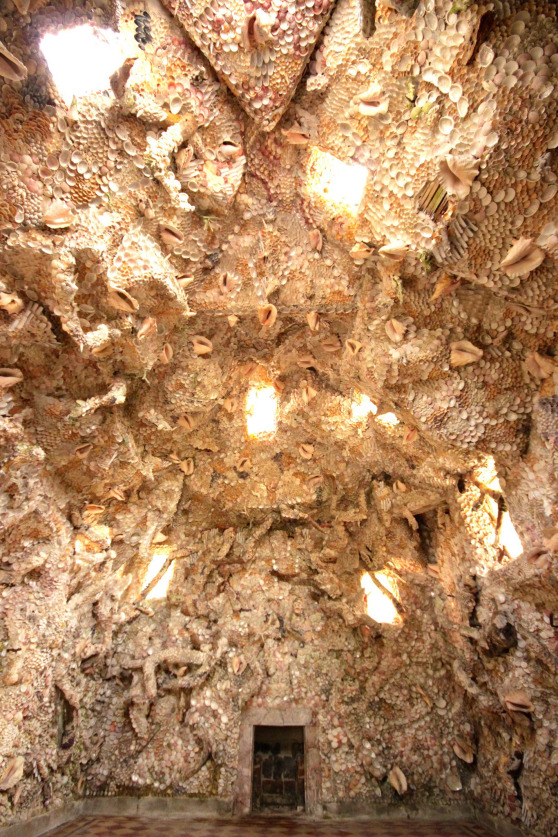 The main chamber of the shell grotto at Wimborne St Giles. Photo by SPAB.