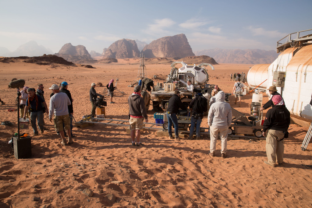 Location filming in the Wadi Rum for The Martian.