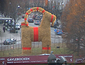 The Gavle Goat on its webcam, 13:27 local time, 1 December 2015.