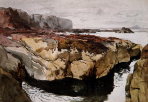 John Ruskin. Coast Scene near Dunbar. 1847, pencil and watercolour, 32.5 x 47.5 cm.