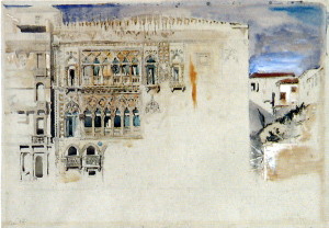 The Casa d'Oro, Venice. 1845, pencil and watercolour, with bodycolour, 33 x 47.6 cm.