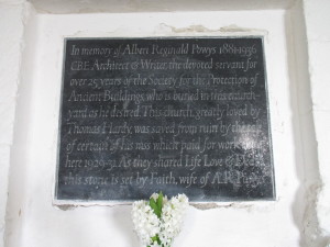 The plaque commemorating 