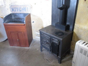 Smeaton's Tower: the kitchen. Lead sink, eek!