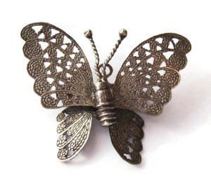 Vintage silver butterfly brooch.