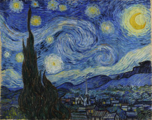 The Starry Night, Vincent Van Gogh, June 1889. Museum of Modern Art, New York.
