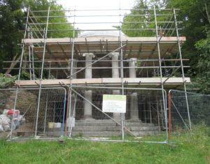 A folly in the estate being conserved / renovated.