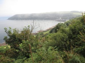 Looking back at Kingsand / Cawsand with the sea mist rolling in.