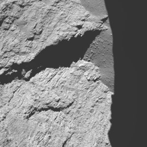 Comet 67P/C-G viewed with Rosetta's OSIRIS NAC on 30 September 2016, 11.7 km from the surface. Credit: ESA/Rosetta/MPS for OSIRIS Team MPS/UPD/LAM/IAA/SSO/INTA/UPM/DASP/IDA