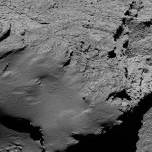 Comet 67P/C-G viewed with Rosetta's OSIRIS NAC on 30 September 2016, 8.9 km from the surface. Credit: ESA/Rosetta/MPS for OSIRIS Team MPS/UPD/LAM/IAA/SSO/INTA/UPM/DASP/IDA