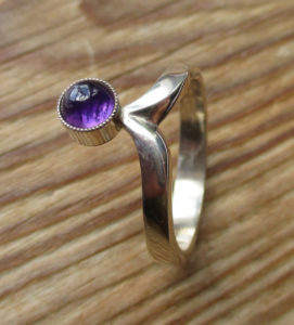 Niels Erik From (NE From) amethyst and sterling silver ring.