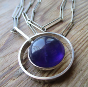 A stunning Niels Erik From amethyst and sterling silver necklace.