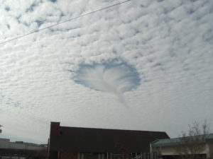 Not one of my fallstreak holes from this morning - this one was over Oklahoma City in the US in January 2010. It is very similar to what mine looked like though.